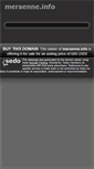 Mobile Screenshot of mersenne.info